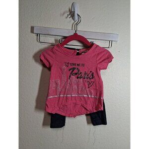 DIVA Outfit Paris Travel Baby Infant T-Shirt Leggings Girls Size 3-6 Months